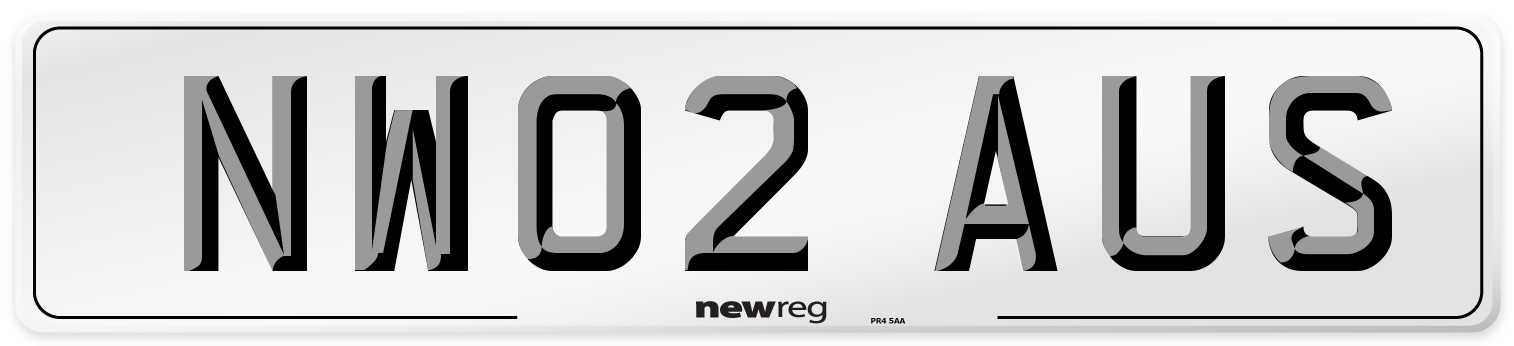 NW02 AUS Number Plate from New Reg